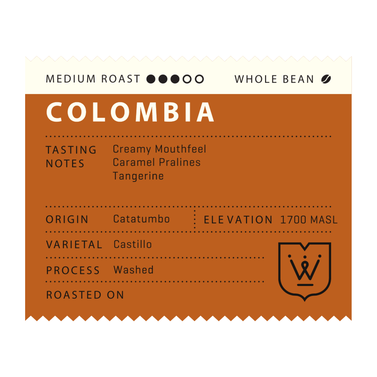 Winfield Catatumbo – Colombia Medium Roast Whole Bean Coffee