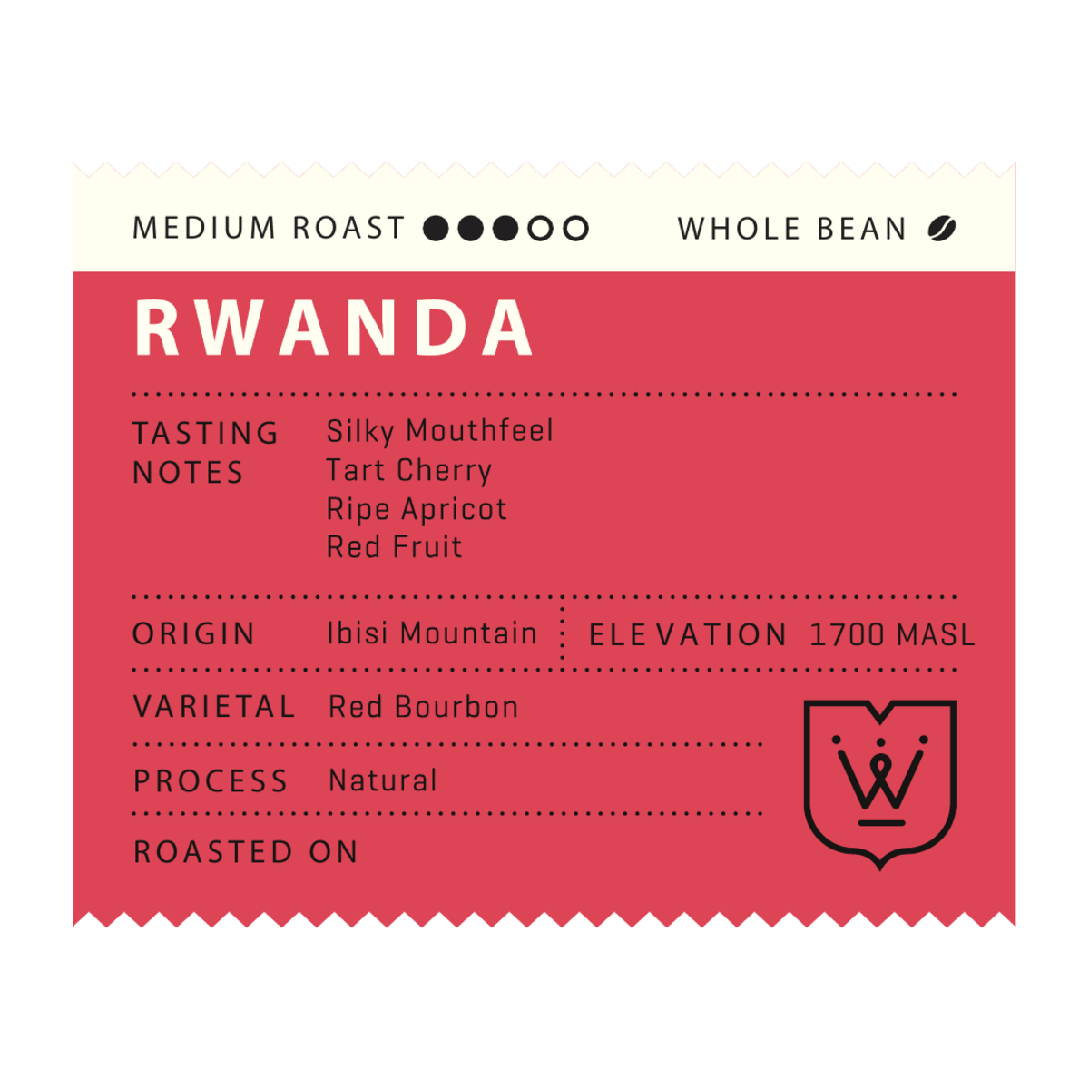 Winfield Rwanda – Medium Roast Whole Bean Coffee